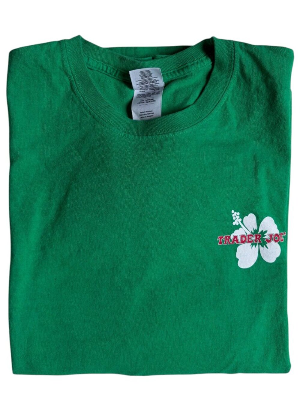 Trader Joe's Long Sleeve Crew Member Hibiscus T-Shirt (Green) - 2XL